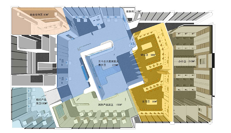 保得威爾展廳設(shè)計 鳥瞰圖